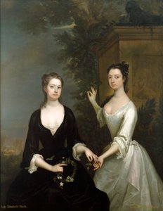 Lady Elizabeth och Lady Henrietta Finch, c1730-c1731
