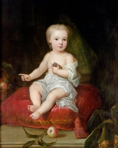 Porträtt av Holles St. John (1710-38), yngste son till Henry, 1:e Viscount St. John, som barn, ca 1711