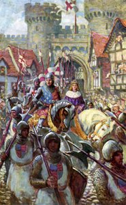 Edward V rider in i London med hertig Richard