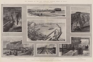 Framstegen för New Admiralty Harbour Works i Dover av Charles John de Lacy