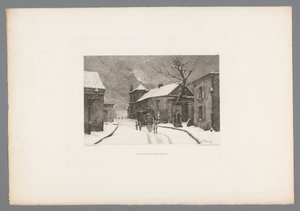 Gezicht på de Rue des Rosiers i Montmartre Rue des Rosiers i Montmartre (titel på objekt) France etsen uit 1875 (serietitel) Etsning 1875 (serietitel) av Charles Joseph Beauverie