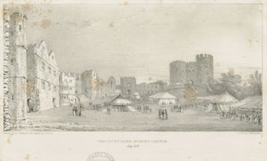 Dudley Castle - The Keep: litografi, juli 1837 (tryck) av Charles Joseph Hullmandel