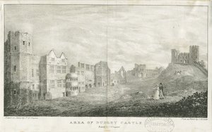 Dudley Castle - The Keep: litografi, nd [c 1825] av Charles Joseph Hullmandel
