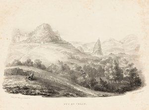 Puy en Velay (litografi) av Charles Joseph Hullmandel
