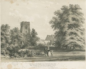 Rugeley kyrka av Charles Joseph Hullmandel