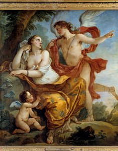 Calypso lyssna på råd från Love Painting av Charles Joseph Natoire (Charles-Joseph Natoire