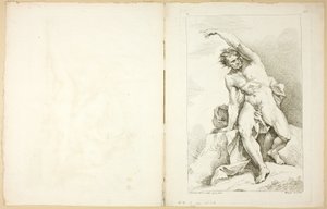 Figur (recto och verso), från Premier livre de figures d’Academies graverad delvis av professorerna vid Royal Academy av Charles Joseph Natoire