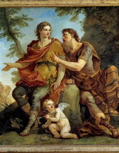 Telemaques historia "" Telemaque lyssna på råd från Mentor"". Målning av Charles Joseph Natoire (Charles-Joseph Natoire