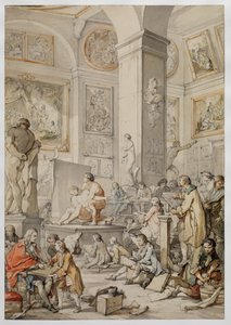 Livsklass vid Royal Academy of Painting and Sculpture, 1746 av Charles Joseph Natoire