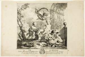 Spring, tallrik ett från The Four Seasons av Charles Joseph Natoire