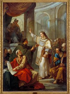 Förutsägelsen om Saint Etienne (Stephane) Målning av Charles Joseph Natoire (Charles-Joseph Natoire av Charles Joseph Natoire