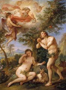 Tillrättavisningen av Adam och Eva, 1740.