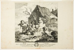 Winter, tallrik fyra från The Four Seasons av Charles Joseph Natoire