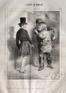 Scener av manér: Tillåter du mig att tända min brännare? av Charles Joseph Traviès de Villers