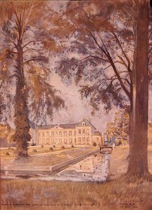 Chateau de Bombon, nära Melun, Frankrike, 7 augusti 1918 (akvarell på papper)