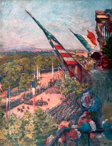 Stor segerparad, Avenue de la Grand Armee, Paris, Frankrike 14 juli 1919.