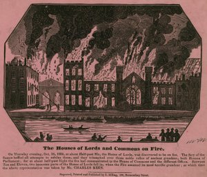 House of Lords and Commons i brand, 16 oktober 1834