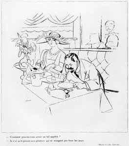 Eating, illustration från 