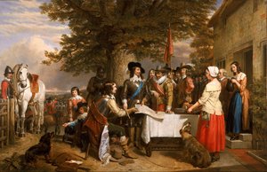 Aftonen för slaget vid Edge Hill, 1642, 1845