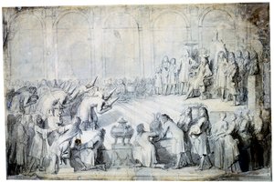 De siamesiska ambassadörerna inför kungen, 1686 av Charles Le Brun