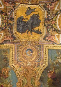 Krig för drottningens rättigheter 1667, takmålning från Galerie des Glaces av Charles Le Brun