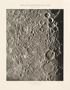 Fotografisk karta över månen, plansch III,27 april av Charles le Morvan