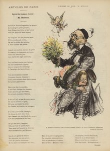 Karikatyr av den franske politikern Ferdinand Buisson. Illustration för Le Rire av Charles Leandre