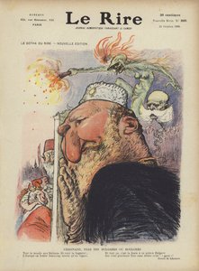 Karikatyr av tsar Ferdinand I av Bulgarien. Illustration för Le Rire av Charles Leandre