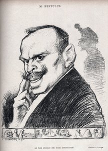 Fallet Dreyfus - Den mest utbildade av undersökningsdomare - Paul Bertulus 1851-1917 - Fransk domare - Karikatyr av Charles Leandre (1862-1934) i "" Le Rire"" nummer 197 de 1898 av Charles Leandre