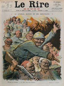 General Charles Mangin och hans underhuggare, a Black is as good as two Boches, framsidans illustration från 