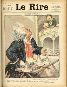 Illustration till omslaget till Le Rire, 1920-02-07 - Statsman - David Lloyd George och Ebert Friedrich (1871-1925) av Charles Leandre