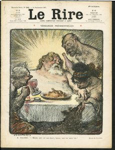 Illustration av Charles Leandre (1862-1934) för omslaget till Le Rire av Charles Leandre