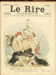 Illustration av Charles Leandre (1862-1934) för omslaget till Le Rire av Charles Leandre