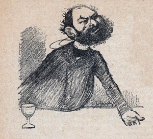Leon Bourgeois (1851-1925) fransk statsman - gravyr i "Our Dear Sovereign" av Paul Bosq - illustration av Charles Leandre (1862-1934) 1898 - av Charles Leandre