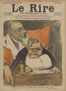 M President Fallieres och justitieminister Octave Bernard, Illustration för Le Rire