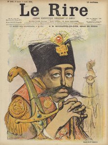 Mozaffer-ed-Din, Shah av Persien, Illustration för Le Rire