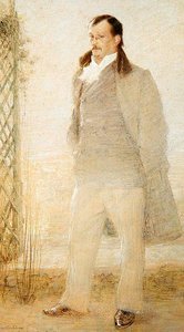 Porträtt av Georges Courteline (olja på duk) av Charles Leandre