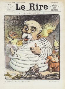 President Rally. Illustration för Le Rire av Charles Leandre