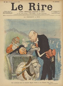 President Felix Faure och drottning Victoria, Illustration för Le Rire