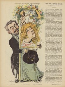 Produktion av Henri Lavetans pjäs Varennes på teatern Sarah Bernhardt. Illustration för Le Rire