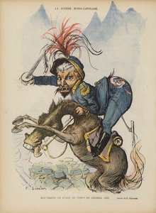 Det rysk-japanska kriget. Illustration för Le Rire