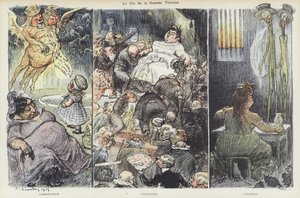 Bedragaren Therese Humberts liv. Illustration för Le Rire