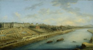 Passy och Chaillot sett från Grenelle, omkring 1743 (målning)