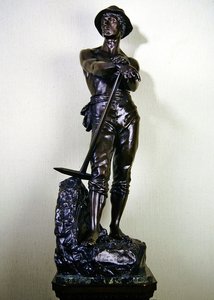 The Minor (brons på marmorbas) av Charles Levy