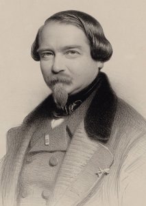 Porträtt av kompositören Jean-Georges Kastner 1810-1867, 1857. av Charles Louis Baugniet