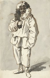 Roman Polichinelle i fastlagdräkt av Charles Louis Clerisseau