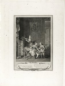Ockupationen, från Monument du Costume Physique et Moral de la fin du Dix-huitième siècle av Charles Louis Lingée