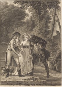 Kyssen återvände: Kyssen återvände av Charles Louis Lingée after Jacques Louis François Touzé