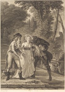 Kyssen återvände: Kyssen återvände av Charles Louis Lingée after Jacques Louis François Touzé