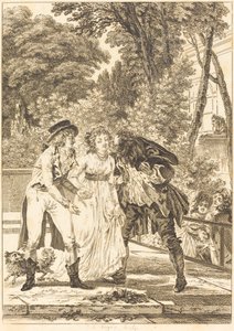 Kyssen återvände: Kyssen återvände av Charles Louis Lingée after Jacques Louis François Touzé